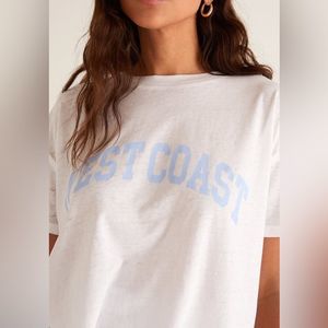 Z Supply white and blue West Coast cotton tee shirt. Super soft!